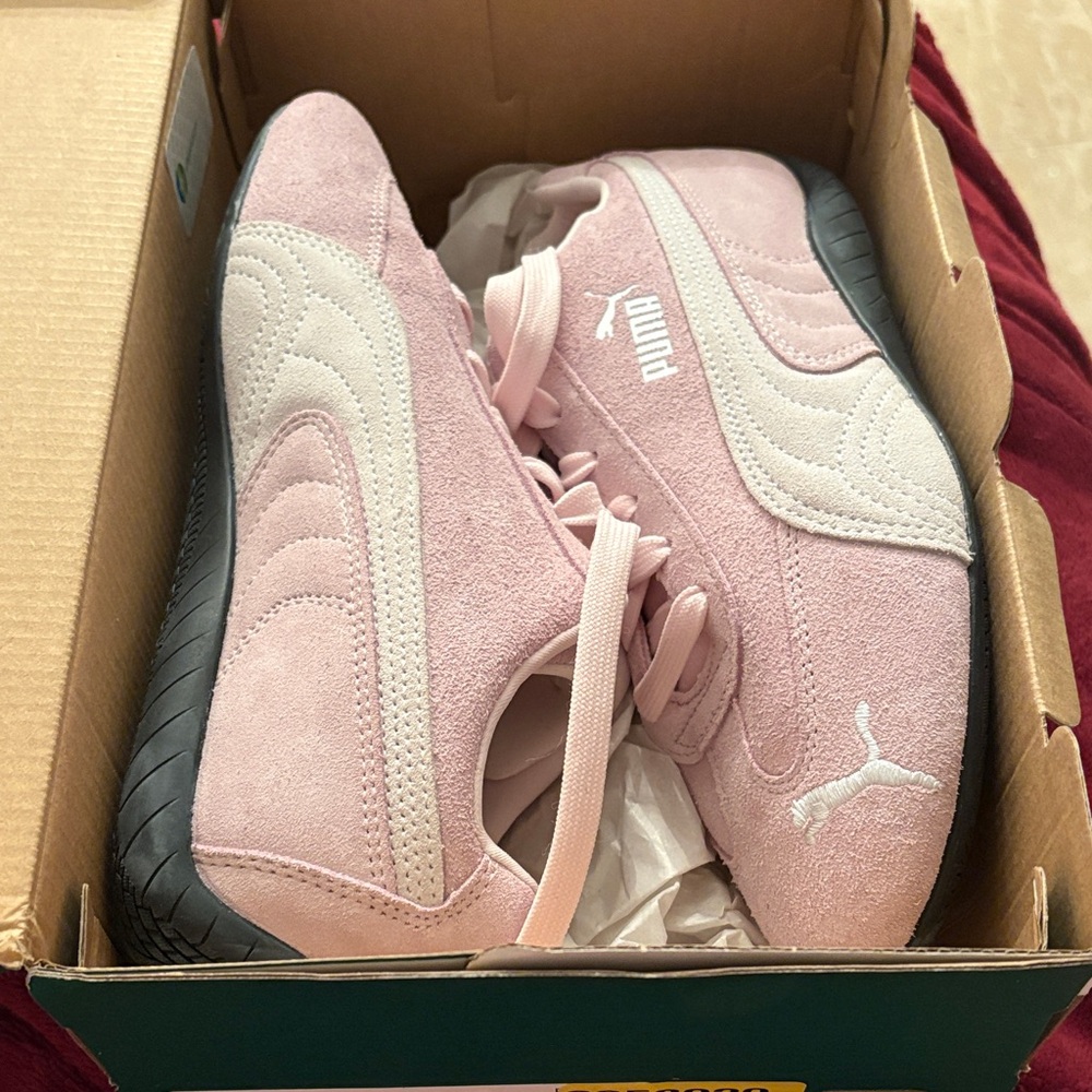 Puma Blush Pink Suede Sneakers